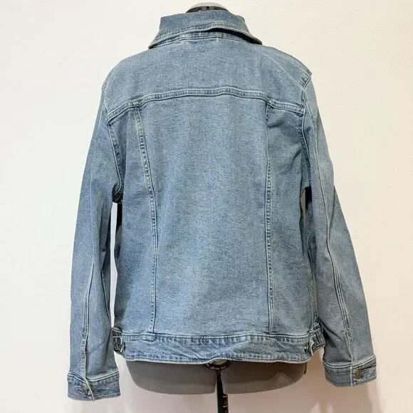 Levi's NWT Sz 4X Jeanie Medium Wash Plus Slim Fit Original Trucker Jean Jacket